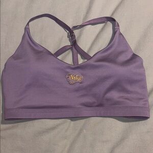 Women’s Nike Purple Strappy Racerback Sports Bra w/ Removable Pads SZ XL